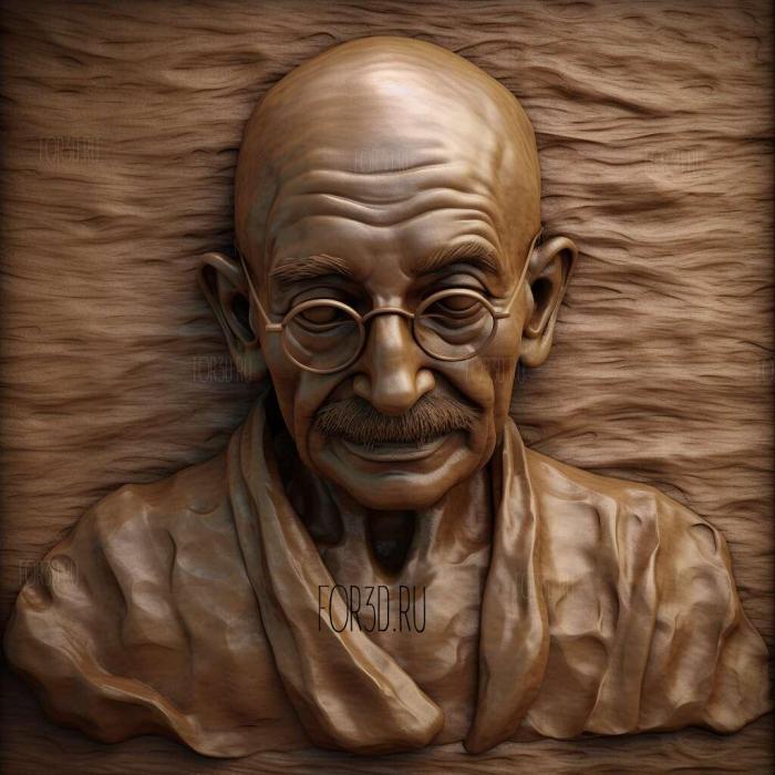 Gandhi 1 stl model for CNC